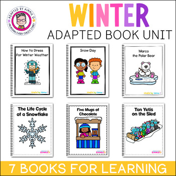 Preview of Winter Special Education 7 Adaptive Books for Circle Time Activities