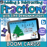 Winter Add and Subtract Fractions With Like Denominators D