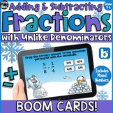 Winter Add and Subtract Fractions with Unlike Denominators