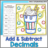 Winter Adding & Subtracting Decimals - 5th Grade Winter Ma