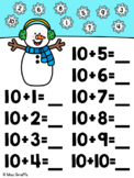 Winter Addition Fact Fluency Mats (Use as Winter Math Cent