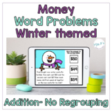 Winter Addition Money Based Word Problems Boom Deck - Digi