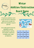 Winter Addition/Subtraction Board Game