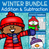 Winter Addition & Subtraction Bundle (Winter Math Workshee