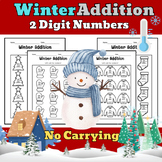 Winter Addition Two Digit Numbers (No Carrying)