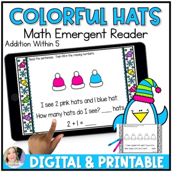 Preview of Winter Addition Word Problems Within 5 {Digital & Printable}