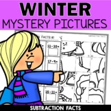Winter Subtraction Worksheets Mystery Pictures | Subtracti