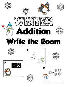 Preview of Winter Addition Write-the-Room