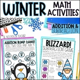 Winter Addition and Subtraction Activities - 4 Math Games 