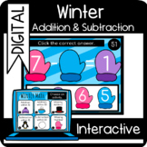 Winter Addition and Subtraction Interactive Slides Digital