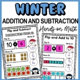 Winter Addition and Subtraction Mats - Hands-on Activity Mats