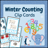Winter Addition and Subtraction -Winter Counting Clip Card