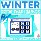 Winter Addition and Subtraction to 5 | Digital Math Game