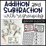 Winter Addition and Subtraction with Regrouping {Centers &