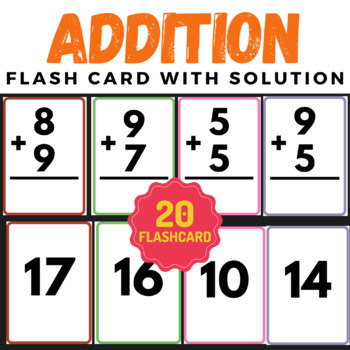 Winter Addition flash cards with answers on back - December Math Activities