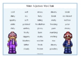 Winter Adjectives Word Bank/Mat | Literacy Center