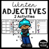 Winter Adjectives Worksheet Parts of Speech Grammar Januar