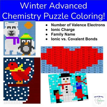 Preview of Winter Advanced Chemistry Puzzles - Patterns on the Periodic table and bonding.