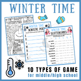 Winter Advent independent reading Activities Unit Sub Plan