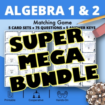 Preview of Winter: Algebra SUPER MEGA BUNDLE of Matching Games