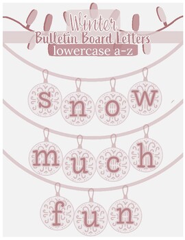 Winter Bulletin Board Letters