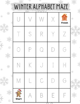 Preview of Winter Alphabet Maze