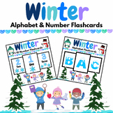 Winter ABCs & Number Flash Cards BUNDLE for PreK & K Kids-