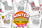 Winter Alphabet Recognition | Letter Tracing A-Z | Number 