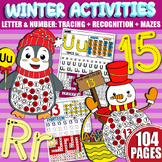 Winter Activities, Number Writing 1-20, Alphabet Recogniti