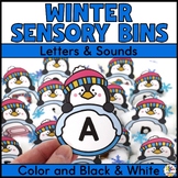 Winter Alphabet Sensory Bins - January Letter & Sound Reco