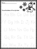 Winter Alphabet Tracing Sheet {Texas Twist Scribbles}