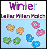 Winter Alphabet Uppercase Lowercase Mitten Match for Lette