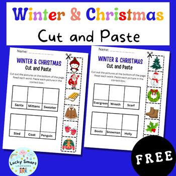 Winter And Christmas Themed Cut and Paste | Winter & New Year 2023 ...