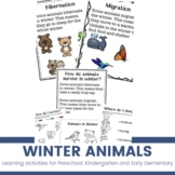 Winter Animal Activities for Preschoolers & Kindergarten