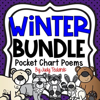 Download Winter Animal Bundle 4 Pocket Chart Activities By Judy Tedards