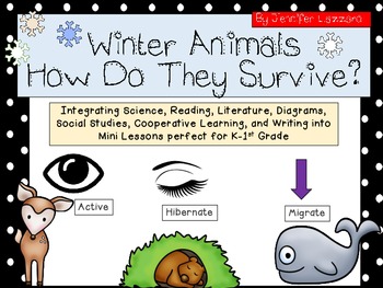 Preview of Winter Animal Hibernation Migration & Active for Kindergarten & 1st