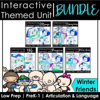 Preview of Winter Animal Speech Therapy Activities: Interactive Unit