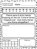 Winter Animals Addition & Subtraction Word Problems (Kinde