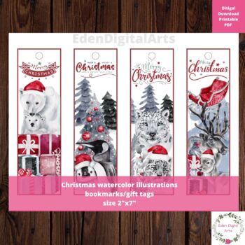 Christmas Coloring Bookmarks, Books Coloring Bookmarks, Bookmarks For Kids