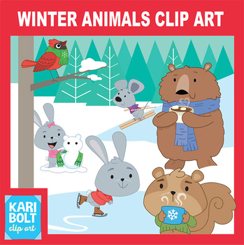 Preview of Winter Animals Clip Art
