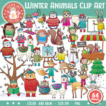 Preview of Winter Animals Clipart