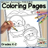 Winter Animals Coloring Pages Freebie - Large Designs for 