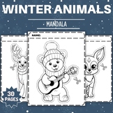 Winter Animals Cut And Paste Coloring Pages  - Fun Winter 