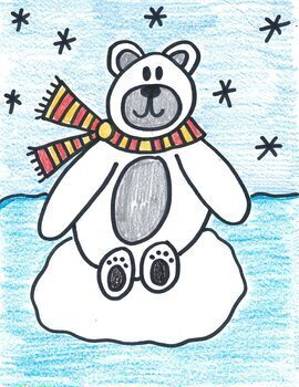 Reindeer, Polar Bear, Penguin Directed Drawing by Kristen Mason | TpT