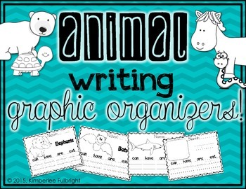 Preview of Animal Writing Graphic Organizers