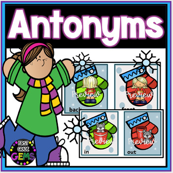 Winter Grammar Antonym Match by First Grade Gems | TPT