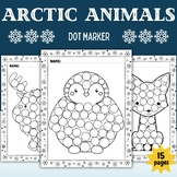 Winter Arctic Animals Dot Marker Coloring Pages -Fun Decem