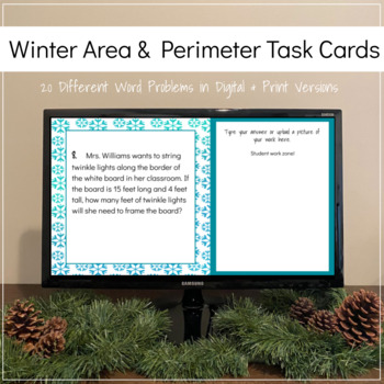 Preview of Winter Area & Perimeter Task Cards