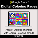 Winter: Area of Oblique Triangles with SAS & Heron's Formu