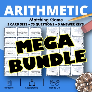 Preview of Winter: Arithmetic BUNDLE of Matching Games